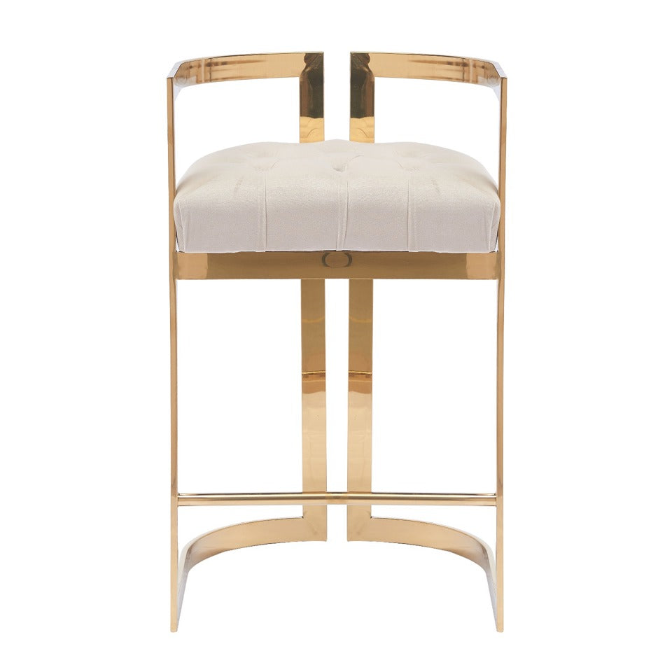 LINA BEIGE GOLD BARSTOOL